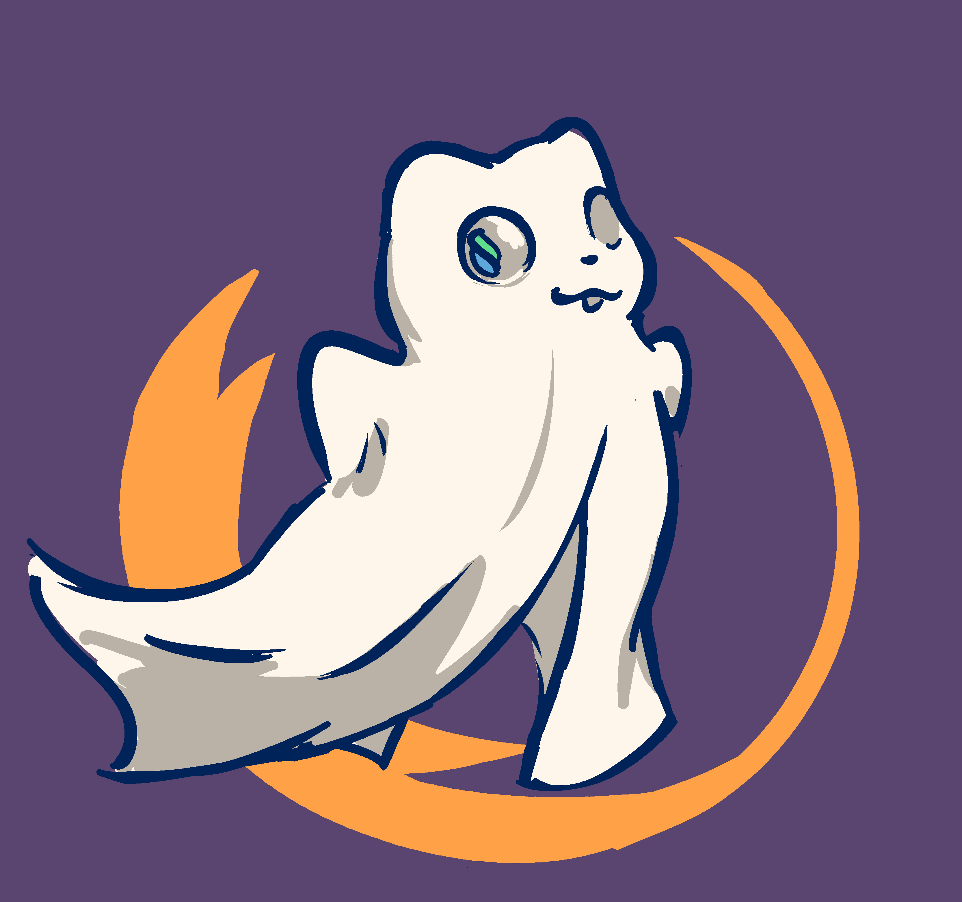 Trinket possessing a bedsheet.  Look out!  It's a ghost!